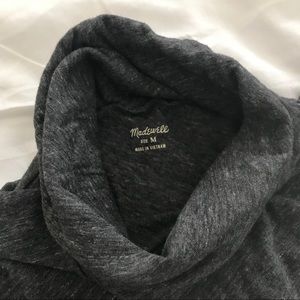 Madewell charcoal tissue turtleneck